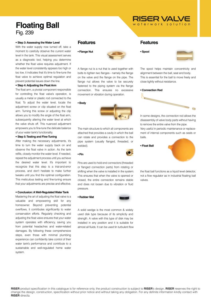 Floating Ball – Riser Valve